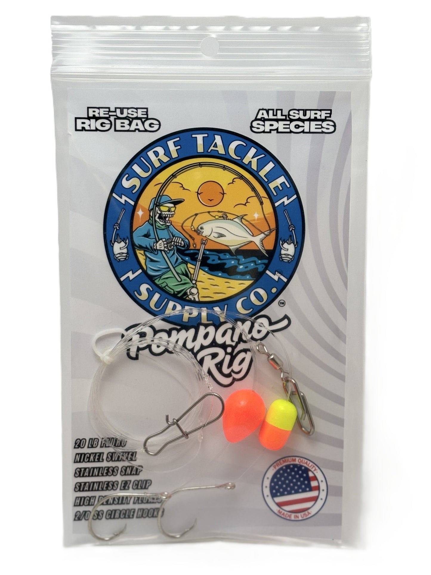 ORANGE-CHARTREUSE POMPANO RIG