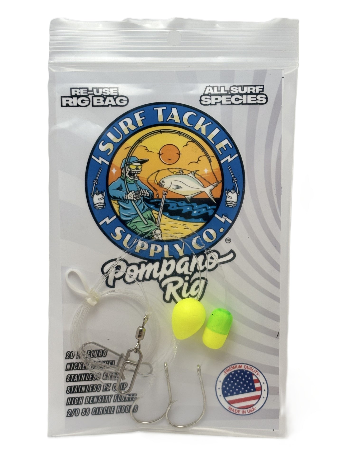 GREEN-CHARTREUSE POMPANO RIG